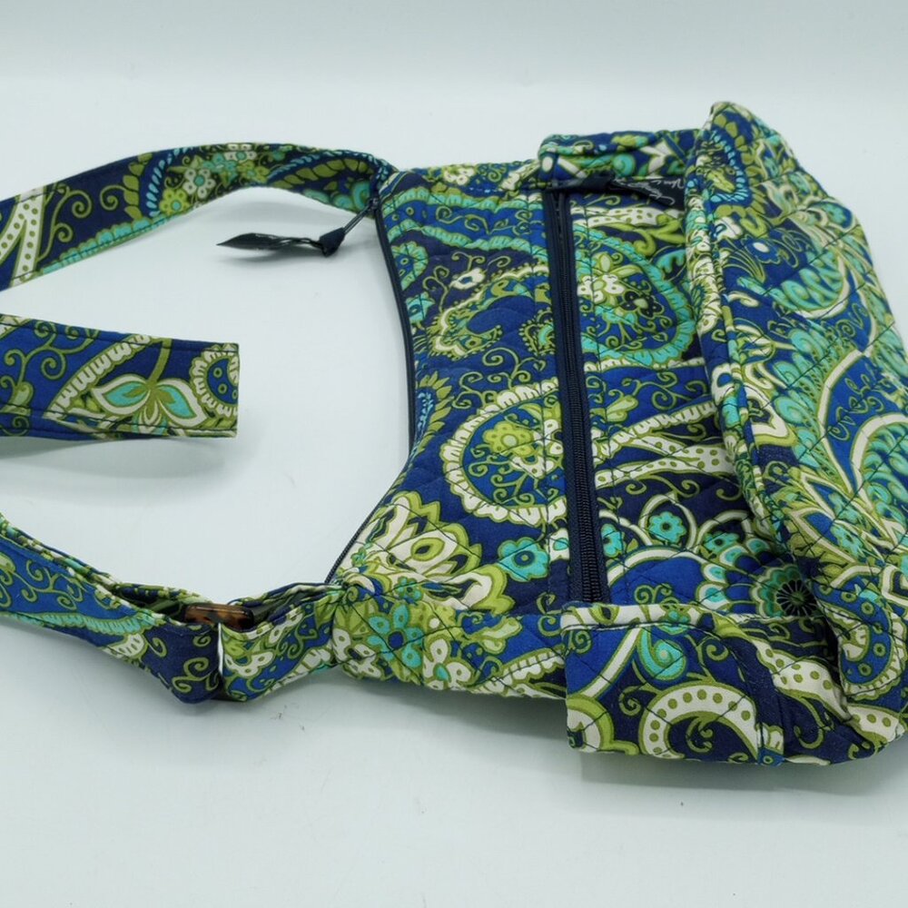 Vera Bradley Rhythm & Blues Retired Hipster Crossbody Paisley Floral Blue Green - Picture 13 of 15